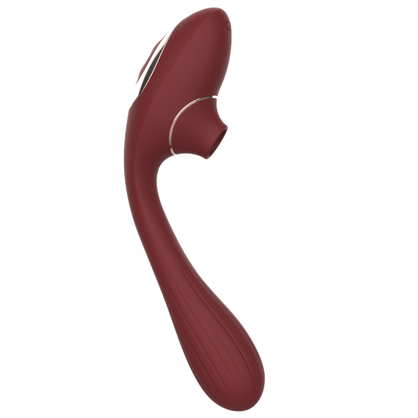 Stimulateur Clitoridien & Vibromasseur Point G 2-en-1 DINA Bordeaux 